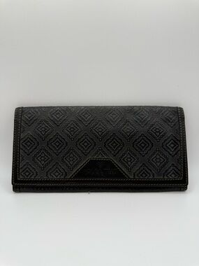 Mario Valentino Black Embossed Geometric Wallet